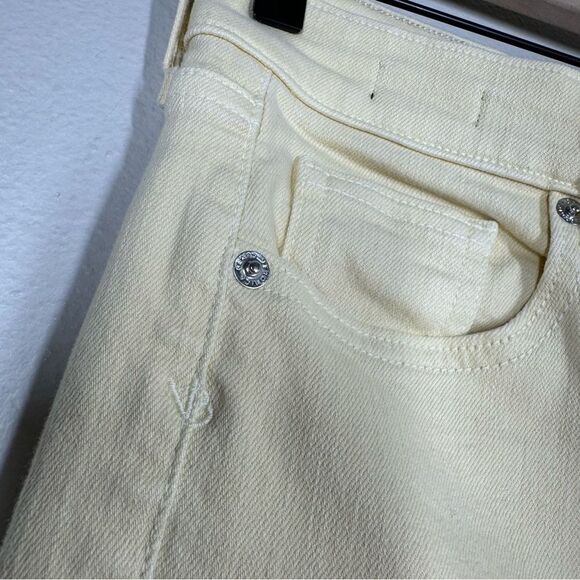 Veronica Beard Maera Skinny High Rise Jeans in Mustard YellowButton Fly Size 26 - Picture 3 of 9